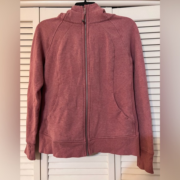 Lululemon Scuba Hoodie *Light Cotton Fleece in Heathered Cherry Tint - Picture 2 of 7